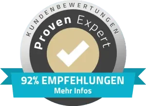 ProvenExpert 92% Empfehlungen